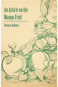 Article on the Mango Fruit