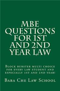 MBE Questions for 1st and 2nd Year Law