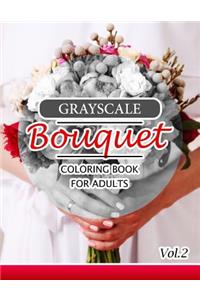 Grayscale Bouquet Coloring Book For Adutls Volume 2