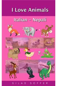 I Love Animals Italian - Nepali