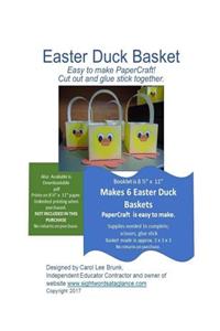 Easter Duck Basket PaperCraft