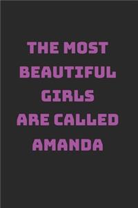 Amanda Girl Woman Notebook