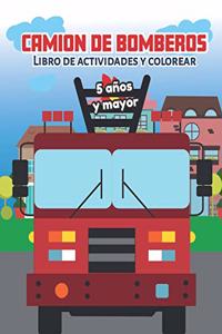Camion de bomberos Libro de Actividade y Colorear 5 años y mayor