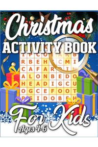 Christmas Activity Book For Kids Ages 4-6