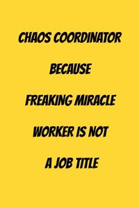 Chaos Coordinator Because Freaking Miracle Worker Is Not a Job Title