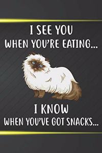 I See You When You're Eating I Know When You've Got Snacks Notebook Journal