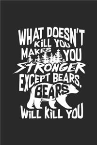 What Doesn't Kill You Makes You Stronger Except Bears, bears will kill you