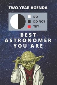 2020 & 2021 Two Year Daily Planner For Best Astronomer Gift - Funny Yoda Quote Appointment Book - Two-Year Weekly Agenda Notebook For Astronomy Goal