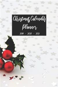Christmas Calendar Planner 2019 2020 2021