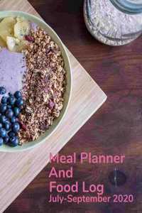 Meal Planner and Food Log July-September 2020