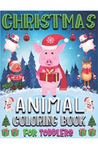 Christmas Animal Coloring Book for Toddlers