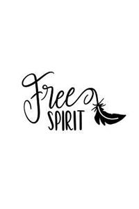 Free Spirit: 150 Lined Journal Pages / Diary / Notebook with Inspirational Quote on the Cover
