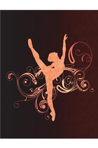 Arabesque Ballet Swirls - Notebook for Dancers