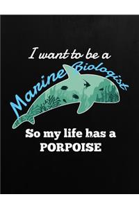 I want to be a marine biologist so my life has a purpoise