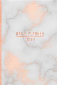 Daily Planner 2019: Elegant Rose Gold Marble Journal Planner. 6