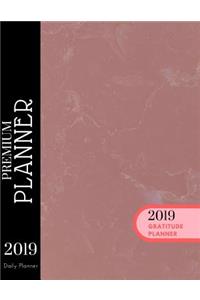 2019 Marble Pink Gratitude Journal Daily Planner