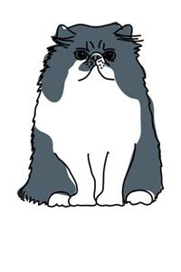 Grumpy Black Cat Notebook