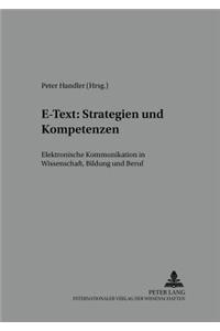 E-Text: Strategien Und Kompetenzen