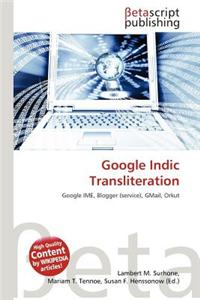 Google Indic Transliteration