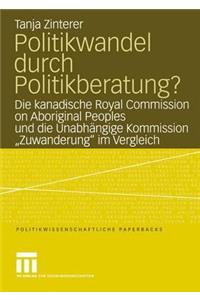 Politikwandel Durch Politikberatung?