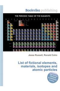List of Fictional Elements, Materials, Isotopes and Atomic Particles