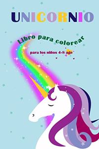Libro de colorear de unicornio para niños de 4 a 8 años