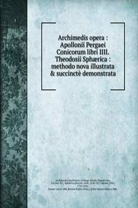 ARCHIMEDIS OPERA APOLLONII PERGAEI CONI