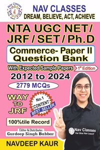 NET/JRF/SET/Ph.D. Paper II Commerce Question Bank Book - Updated New Edition 2024 ( Navdeep Kaur)