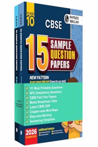 PW CBSE 15 Sample Question Papers Class 10 2025-26 - Science & Maths (Std) Combo For 2026 Board Exam (Paperback, PW)