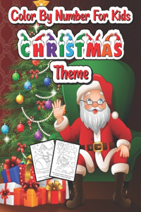 Color by number for kids Christmas theme