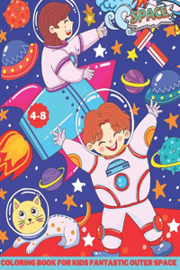 Space Coloring Book for kids fantastic outer space