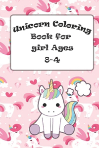 Unicorn Coloring Book for girl Ages 4-8