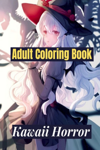 Kawaii Horror Adult Coloring Book