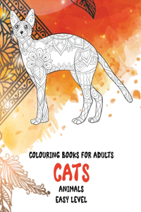 Colouring Books for Adults Easy Level - Animals - Cats