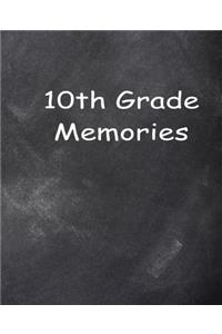 Tenth Grade 10th Grade Ten Memories Chalkboard Design School Composition Book