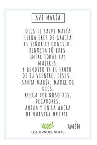 Oración Ave Maria Cuaderno De Notas