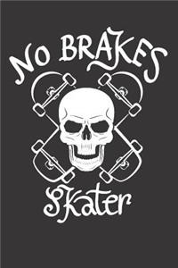 Skater Notebook Sk8 Skateboard lined Diary 6x9 Journal Longboard Punk School Funny