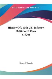 History Of 313th U.S. Infantry, Baltimore's Own (1920)
