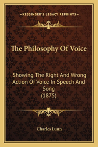 Philosophy of Voice