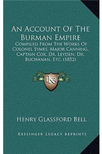 An Account Of The Burman Empire
