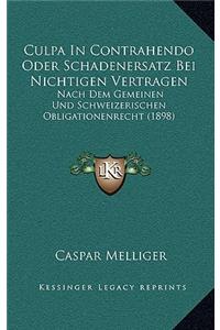 Culpa In Contrahendo Oder Schadenersatz Bei Nichtigen Vertragen