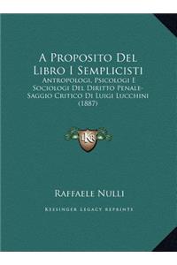 A Proposito Del Libro I Semplicisti