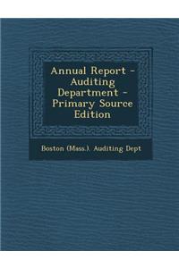 Annual Report - Auditing Department