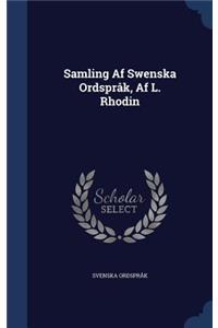 Samling Af Swenska Ordspråk, Af L. Rhodin