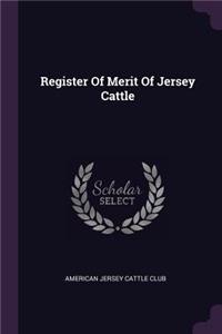 Register Of Merit Of Jersey Cattle