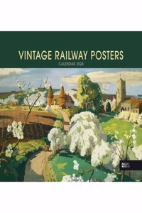 Vintage Railway Posters National Railway Museum A4 Calendar 2024