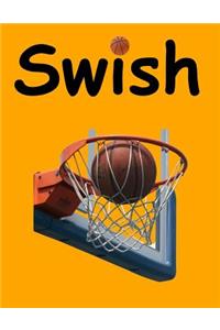 Swish College Ruled Notebook-Black Marker Lettering-Orange