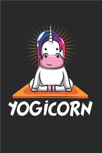 Einhorn Yoga Notizbuch