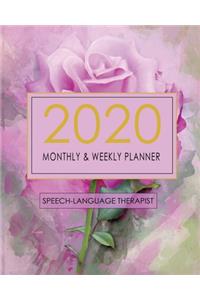 2020 Weekly and Monthly Planner/Speech Therapist/Speech Therapy Gift/Therapy Planner