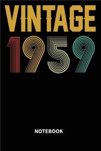 Vintage 1959 Notebook